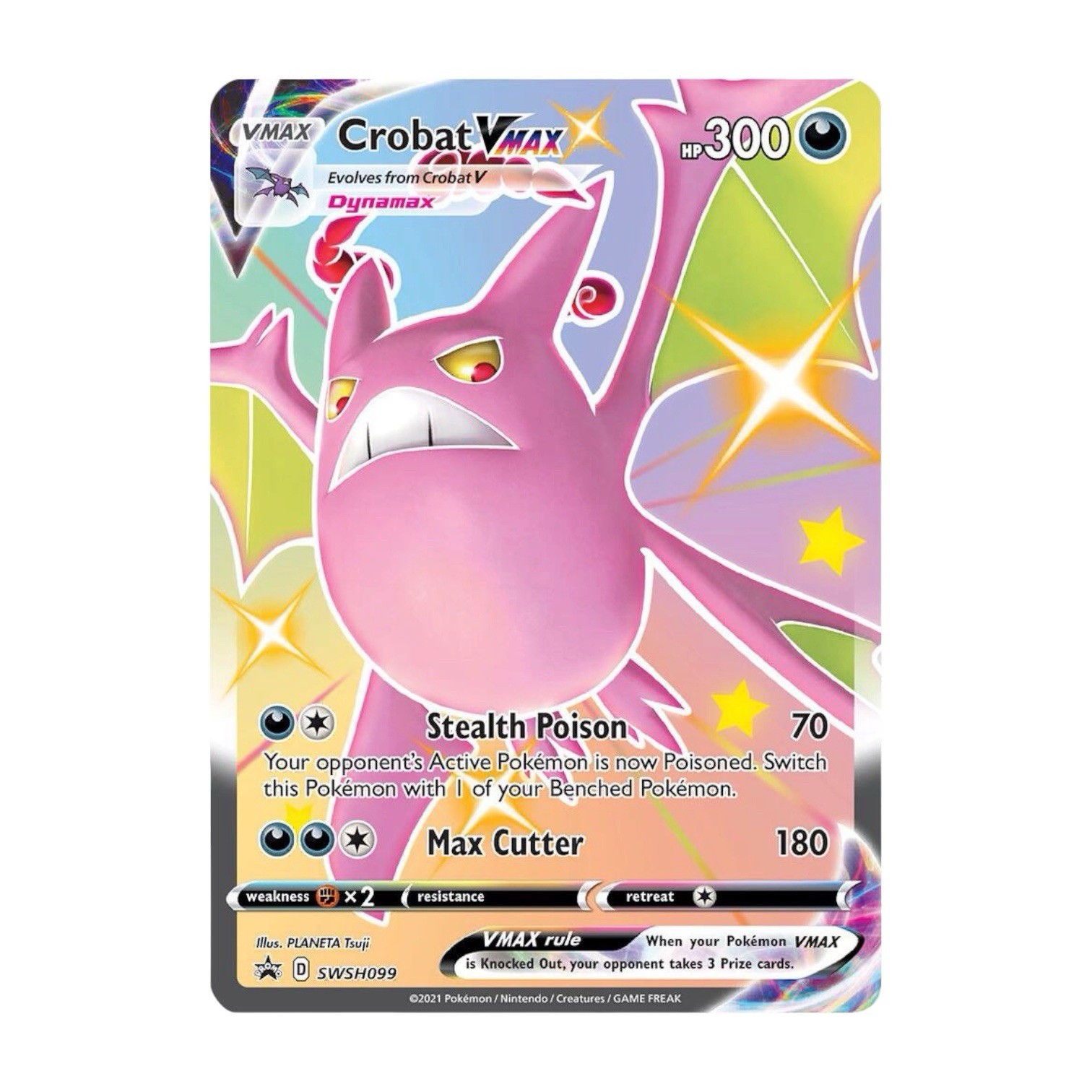 Pokémon Crobat VMAX (Holo) - SWSH099 Sword & Shield Promo Near Mint TCG Pokémon Crobat VMAX (Holo) - SWSH099 Sword & Shield Promo Near Mint TCG