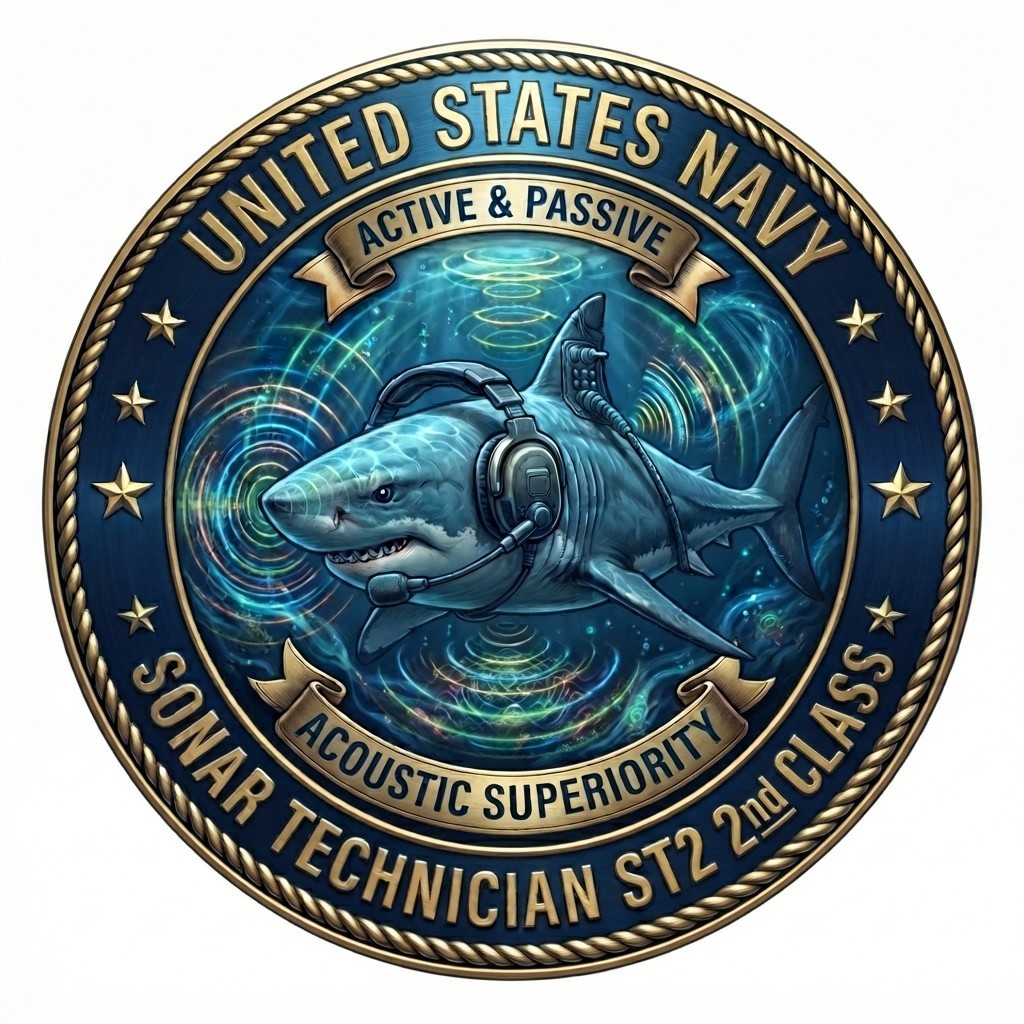 Sonar Technician ST2 2nd Class PO Rate US Military 4\
