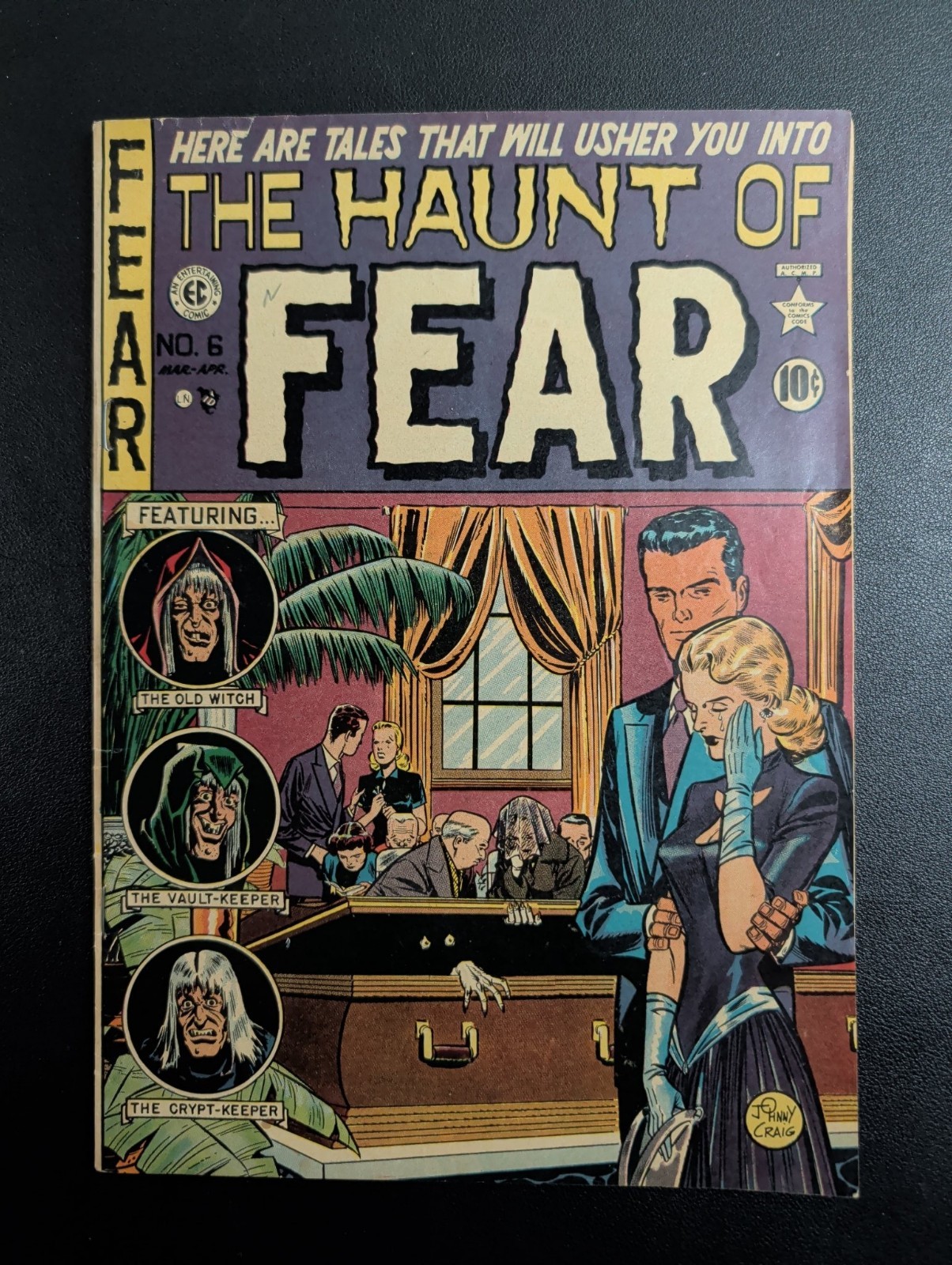 Haunt of Fear #6 VG/FN EC Comics 1951 Pre-Code Horror Johnny Craig Cover