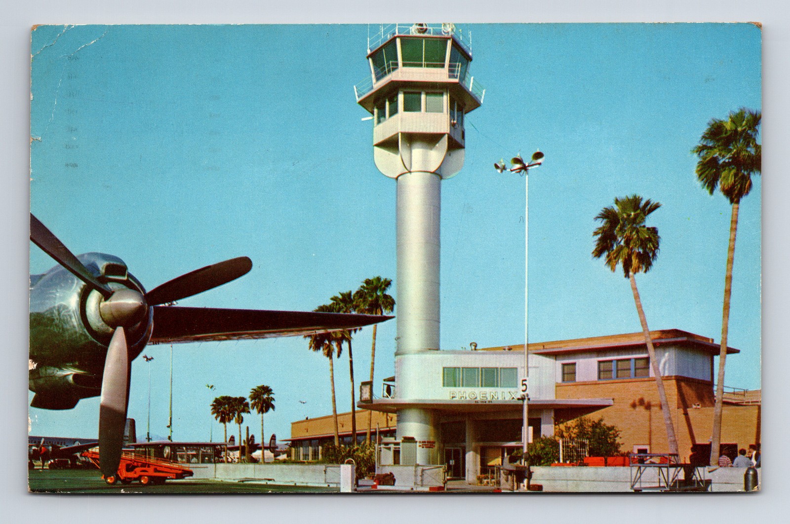 1962 Air Traffic Control Tower at Sky Harbor Airport Phoenix AZ Postcard