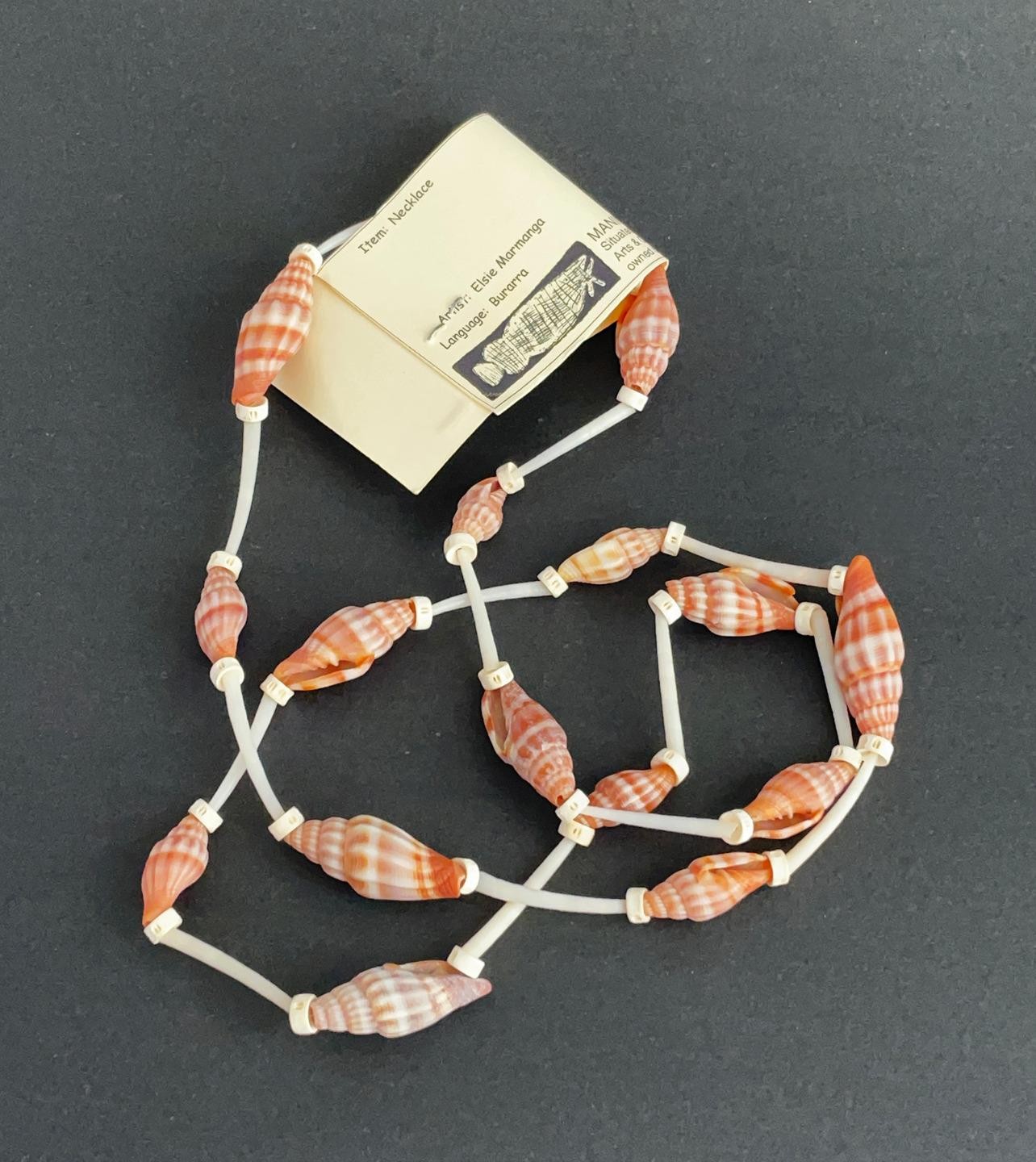AUTHENTIC ABORIGINAL SHELL NECKLACE ELSIE MARMANGA MANINGRIDA ART