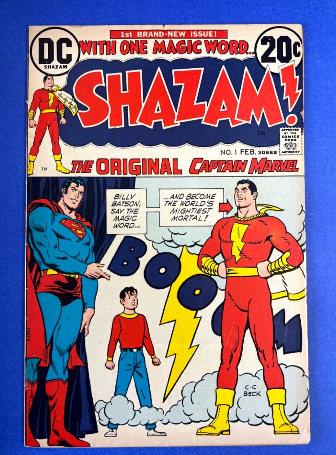 Shazam #1 Comic Book 1st App Captain Marvel 1972 FN
