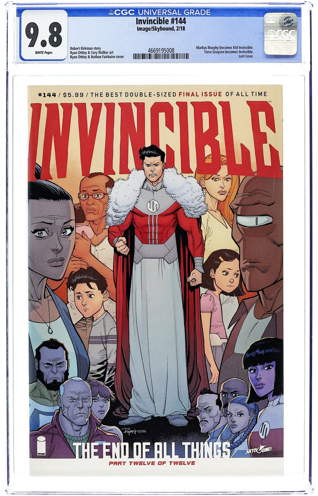 Invincible #144A Ottley CGC 9.8 2018 4669195008