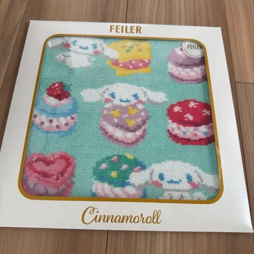 Feiler x Cinnamoroll Macaron Handkerchief Sanrio Germany 2024 Unused