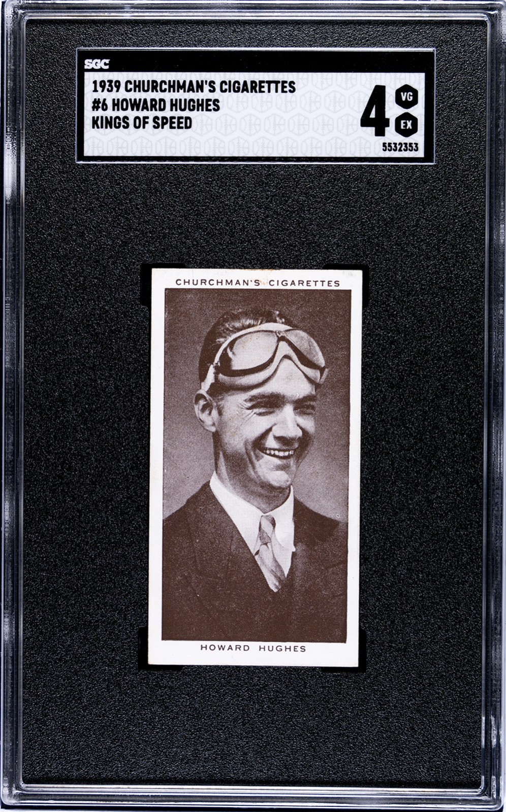 Howard Hughes 1939 Churchman\'s Cigarettes Kings of Speed #6
