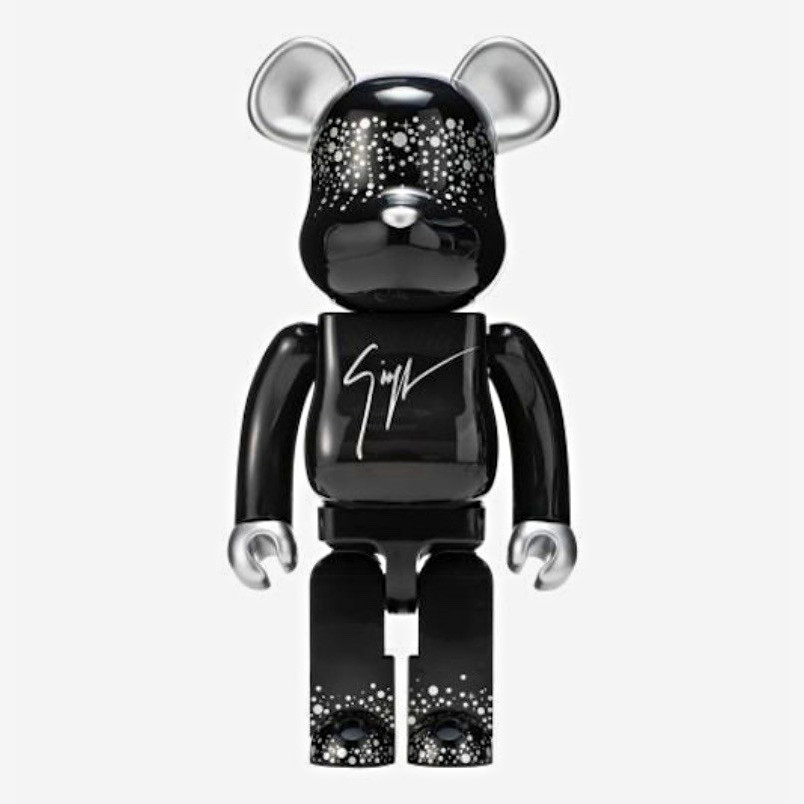 Giuseppe Zannotti Bearbrick 1000% be@rbrick black and silver Giuseppe Zannotti Bearbrick 1000% be@rbrick black and silver