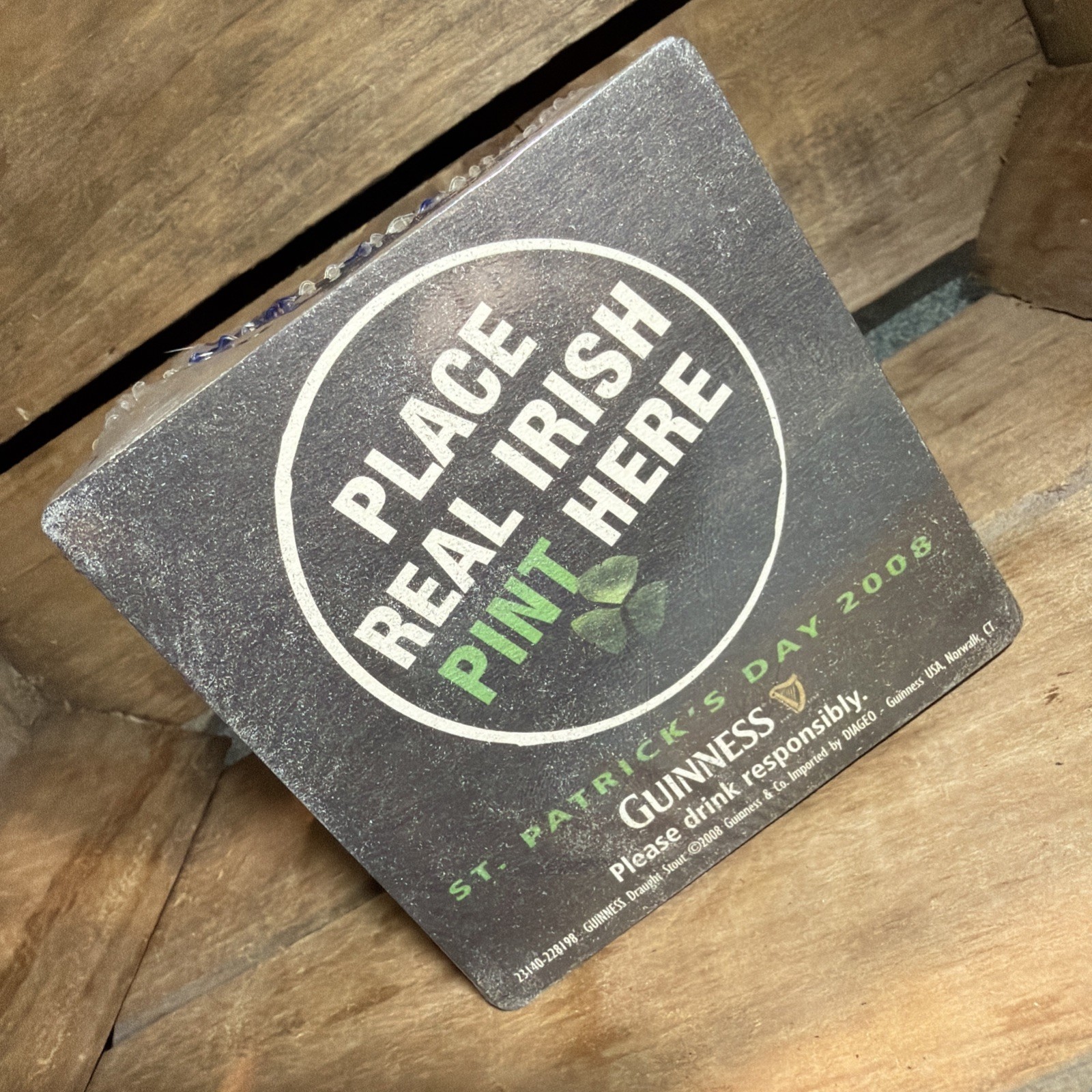 Sealed Pack of 125 Guinness St. Patrick\'s Day 2008 Coasters - New Old Stock NOS