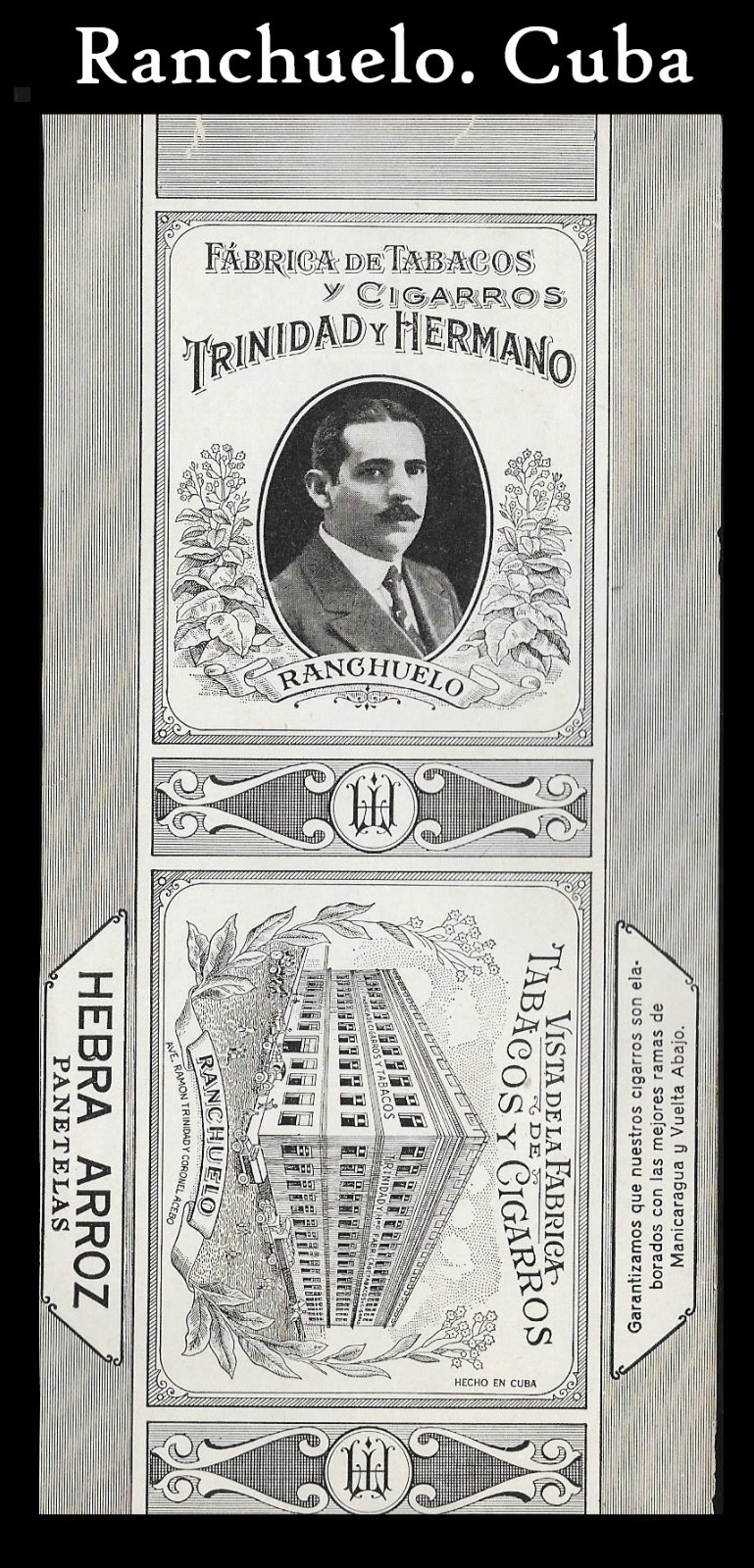 RARE Cigarette Pack label. 1915-30s. Empty; label only.