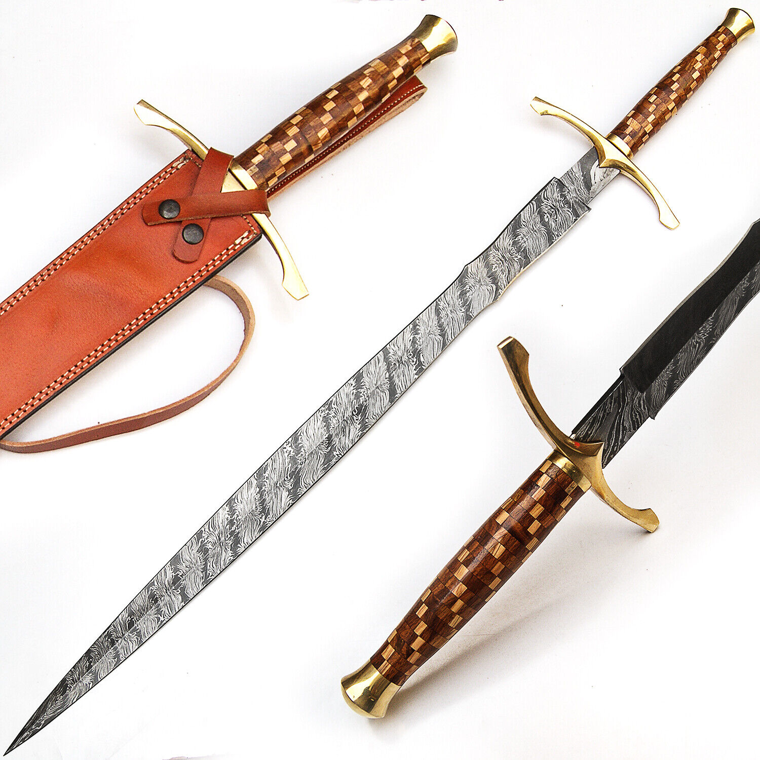 Eye-Catching Damascus Steel Sword, Best Hand Forged Damascus Steel Sword Knife 