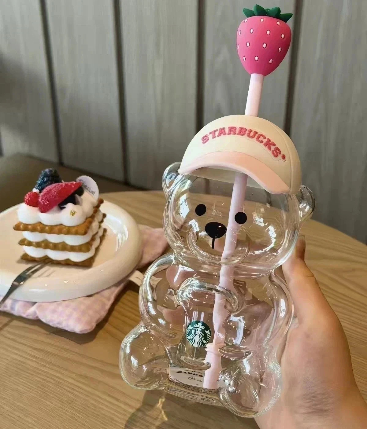 2026 Starbucks Bearista Bear Cup Tumblers Strawberry Baseball Cap 591ML | USA
