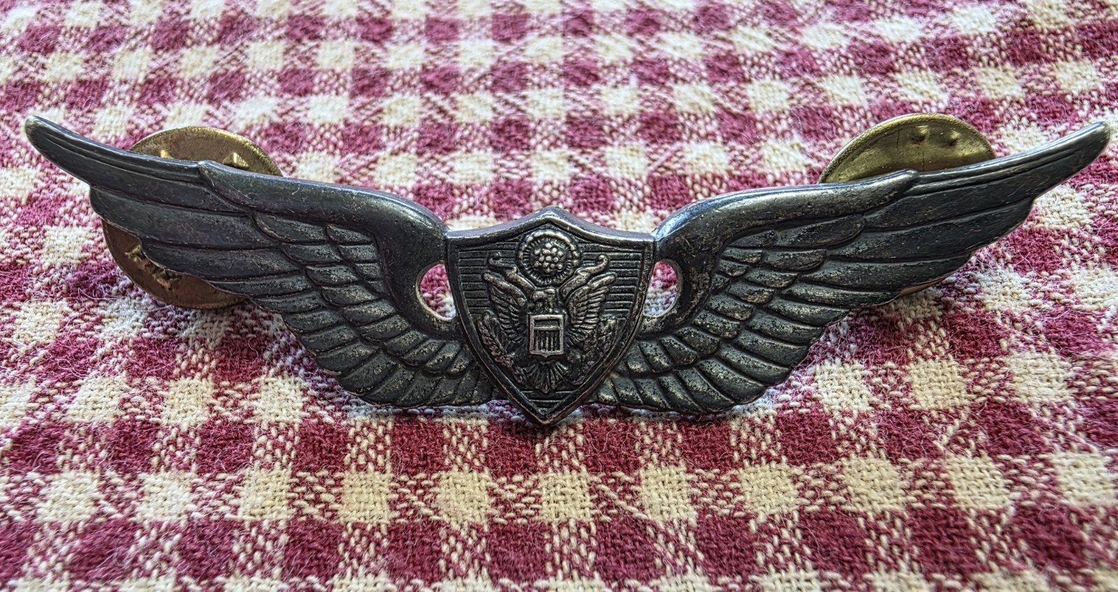 Vintage U.S.Army Silver Filled Vietnam Wings 2.5 In.  S-21 Susco 20th Century