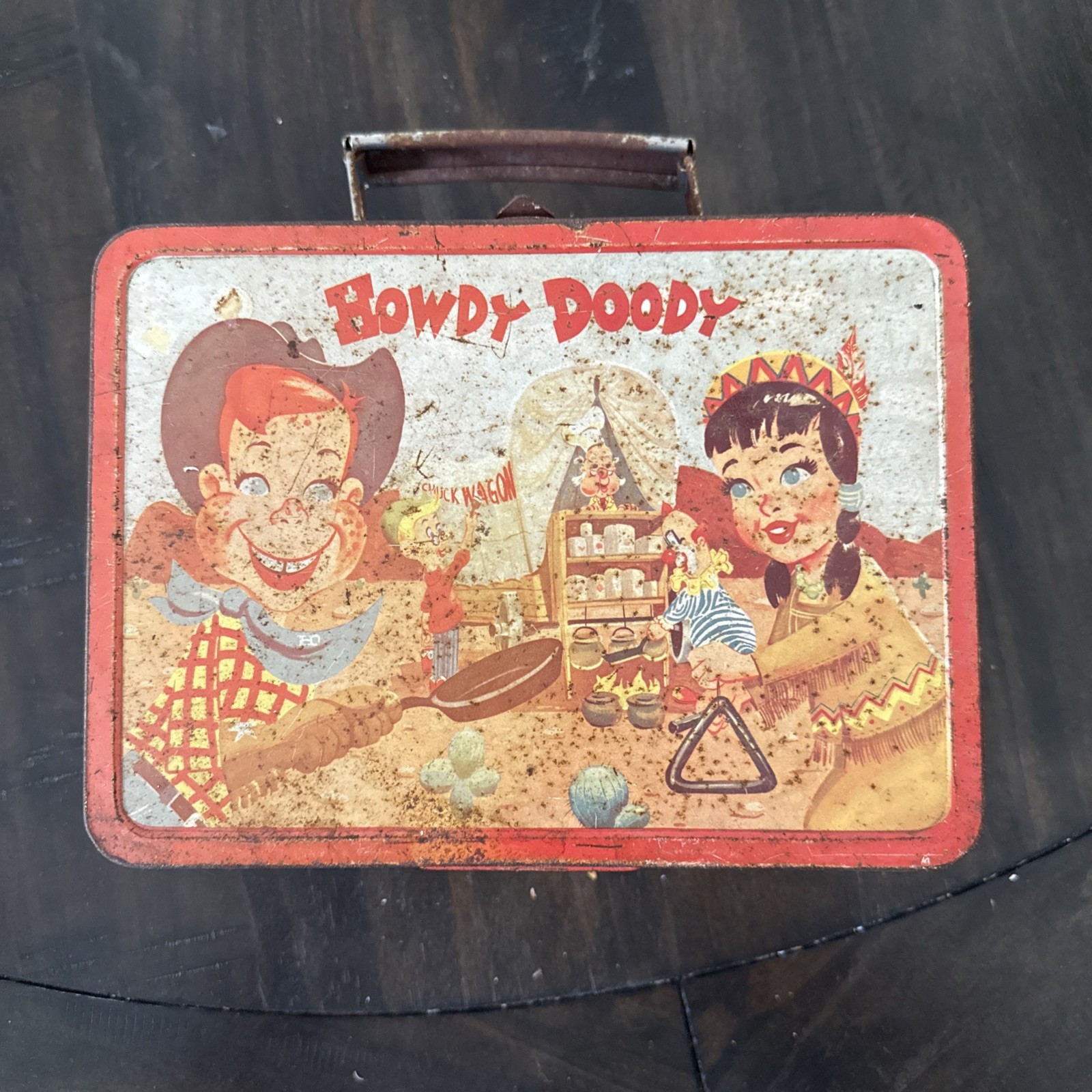 Vintage 1950\'s Adco Liberty Howdy Doody Metal Lunch Box