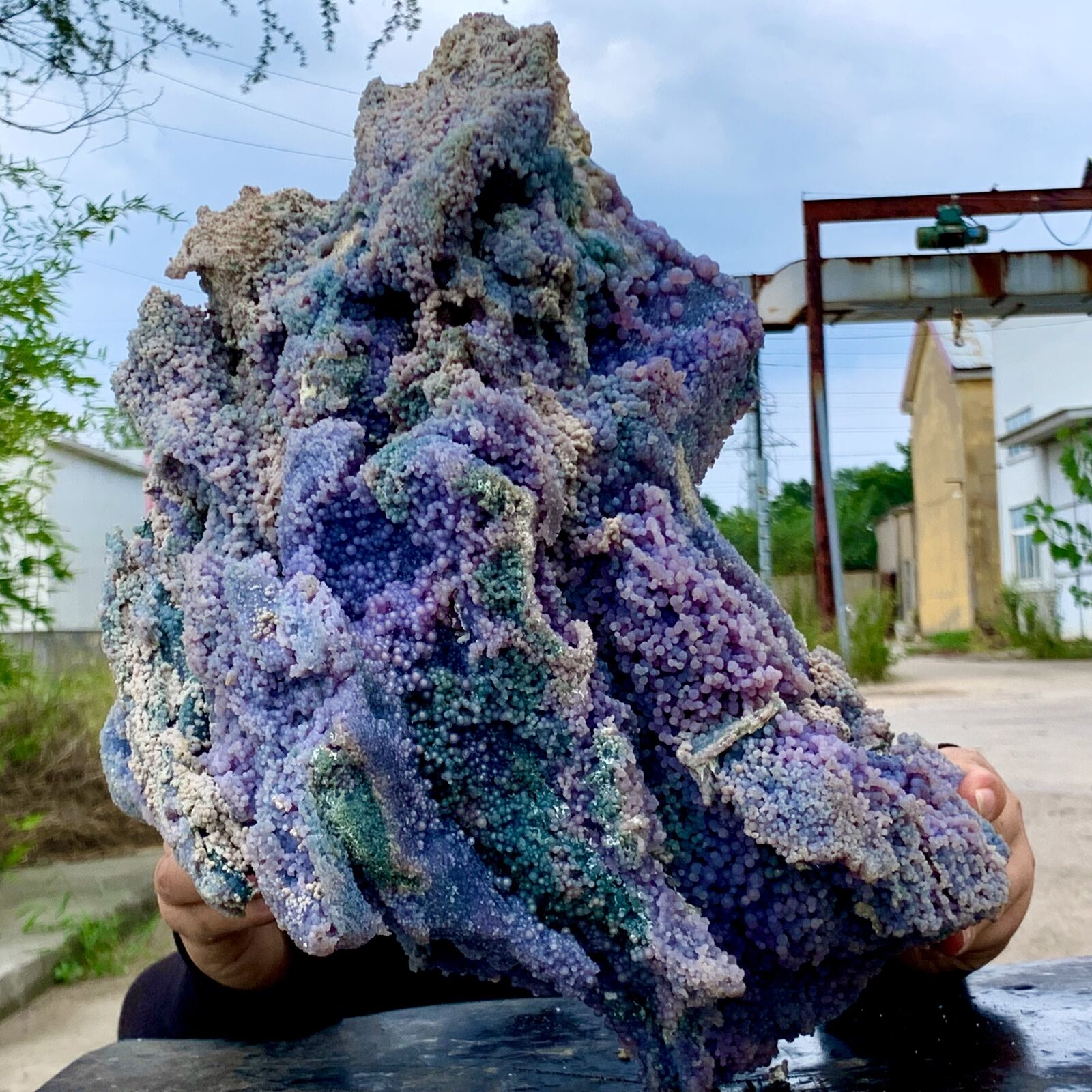 22.44LB Beautiful Natural Purple Grape Agate Chalcedony Crystal Mineral Specimen