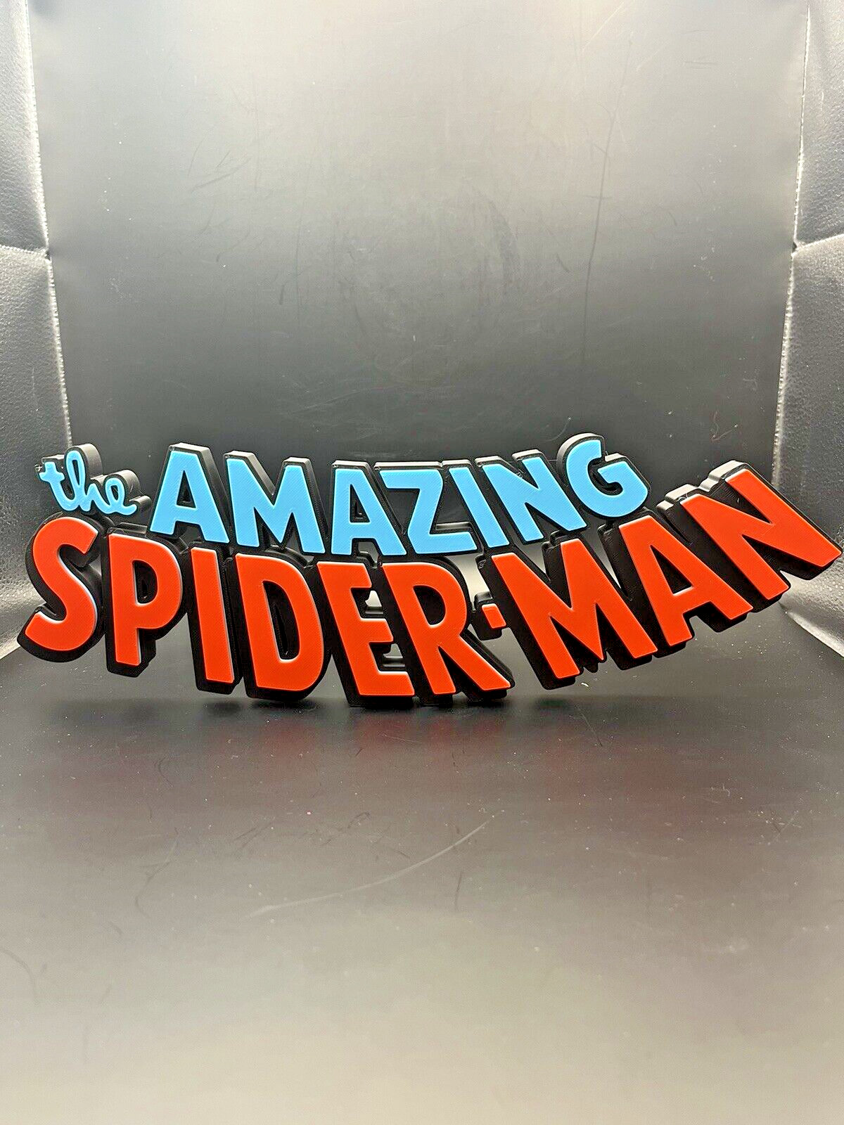The Amazing Spider-Man Logo Sign Display | 3D Wall Desk Shelf Art