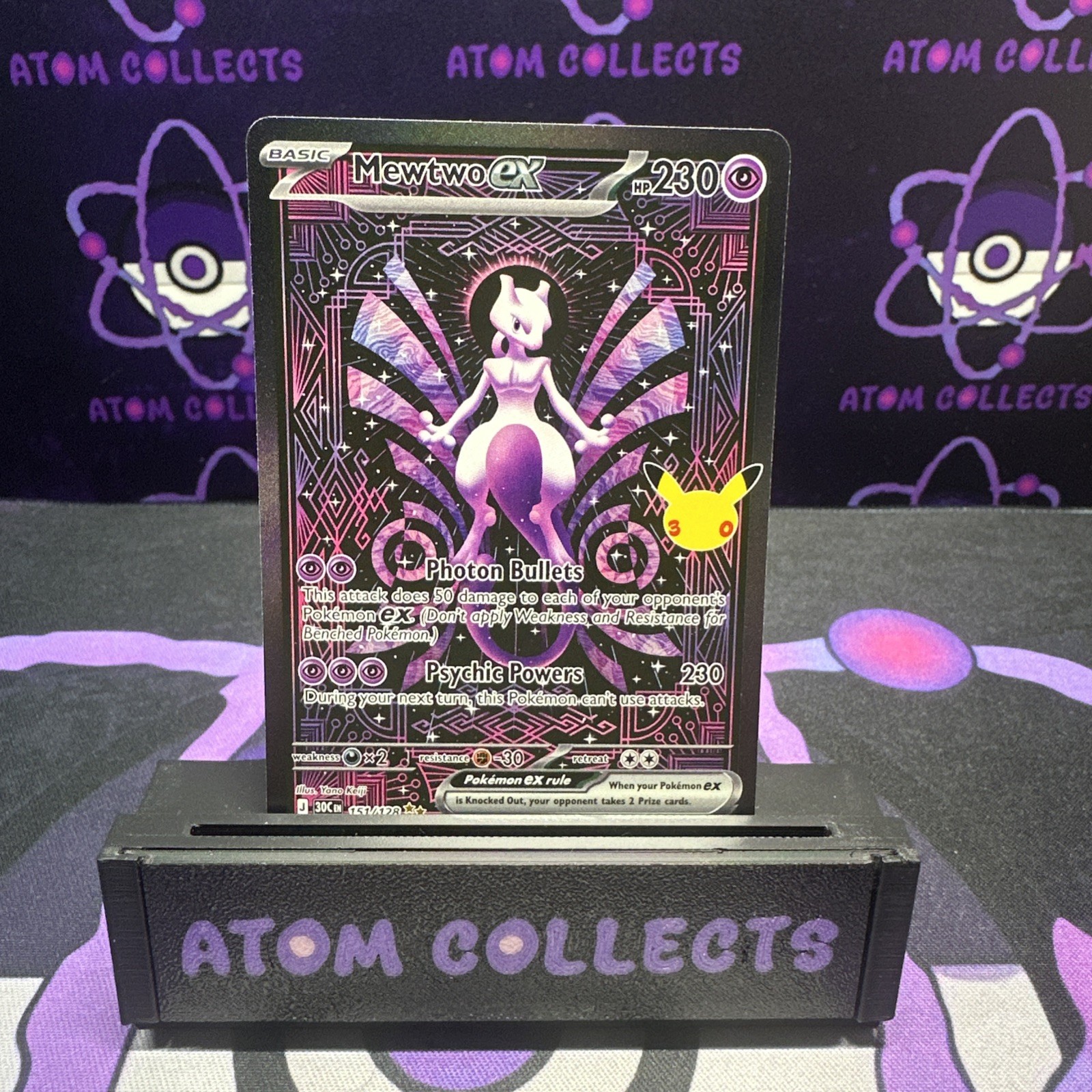 Pokemon 30th Anniversary Mewtwo Ex Special Illustration Rare 151/128