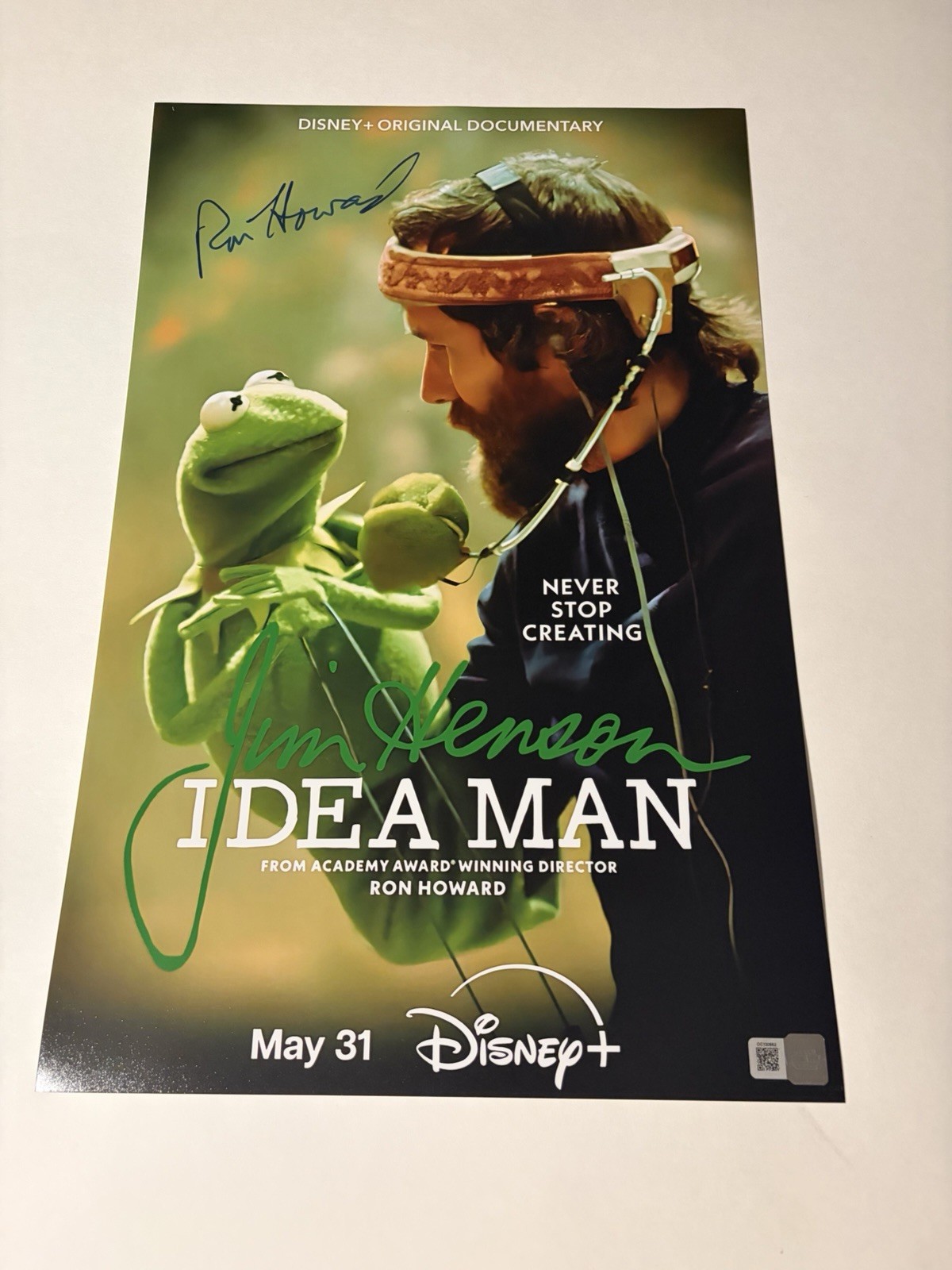 Jim Henson Idea Man 11 x 17 Mini Poster signed by Ron Howard The Muppets Disney