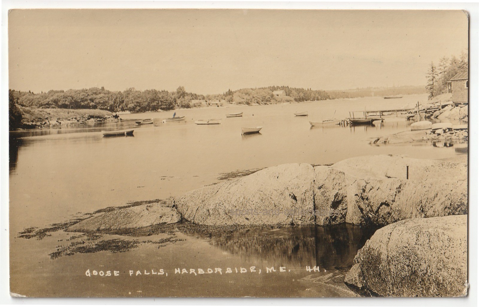 Harborside, Maine - Goose Falls - c1910s Eastern Illustrating Co. rppc