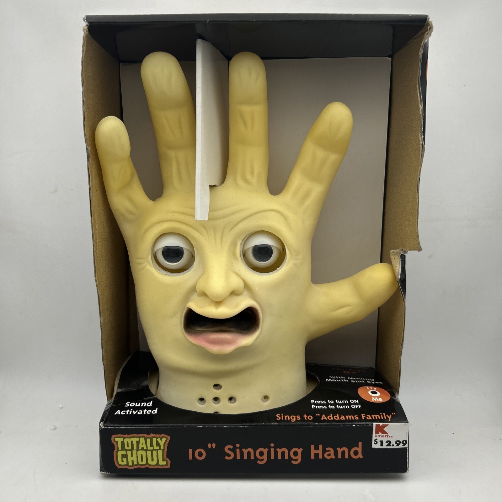 Totally Ghoul Halloween 10” Singing Hand Sings To Addams Family Battery RARE HTF
