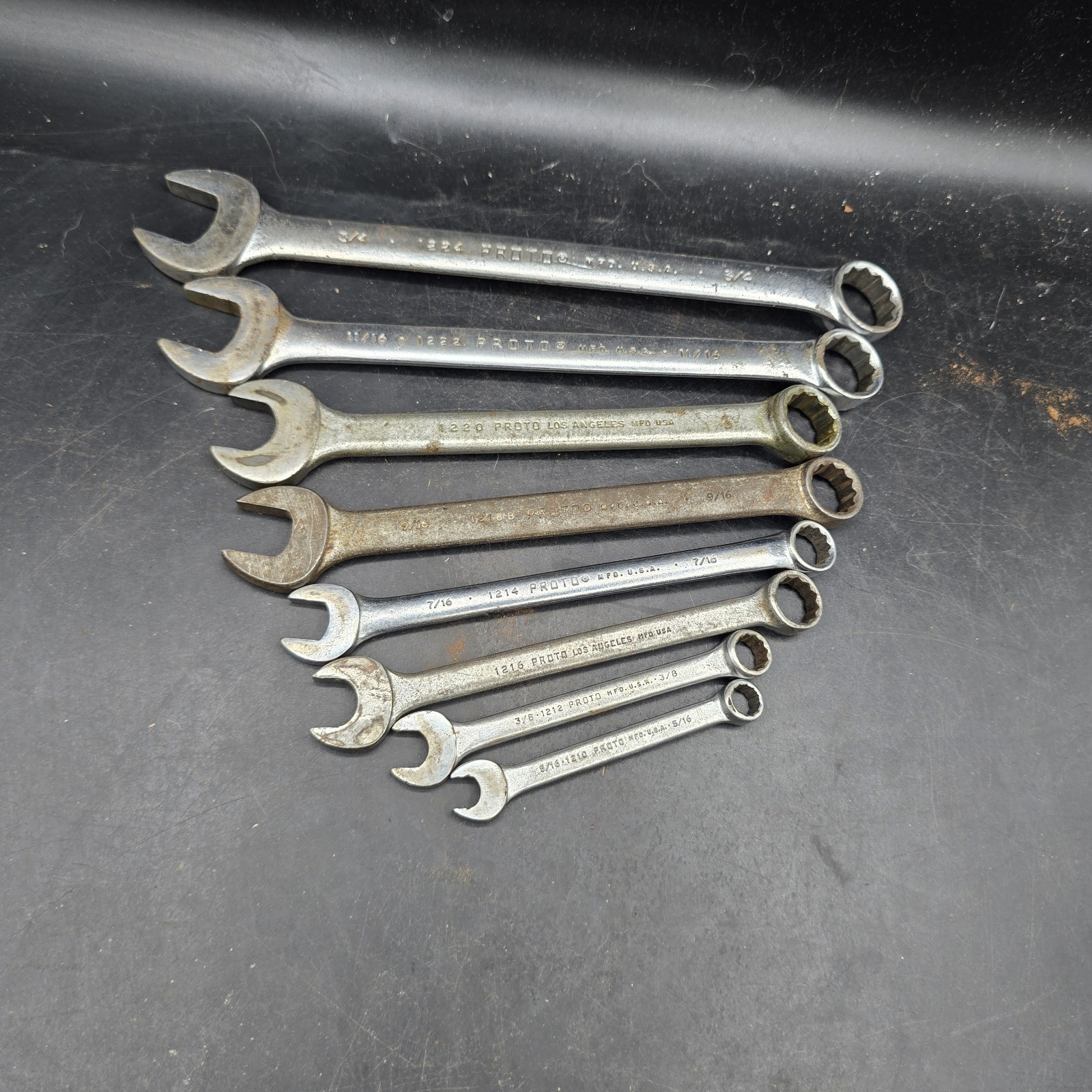 Vintage Proto Combination Wrench Lot Of 8