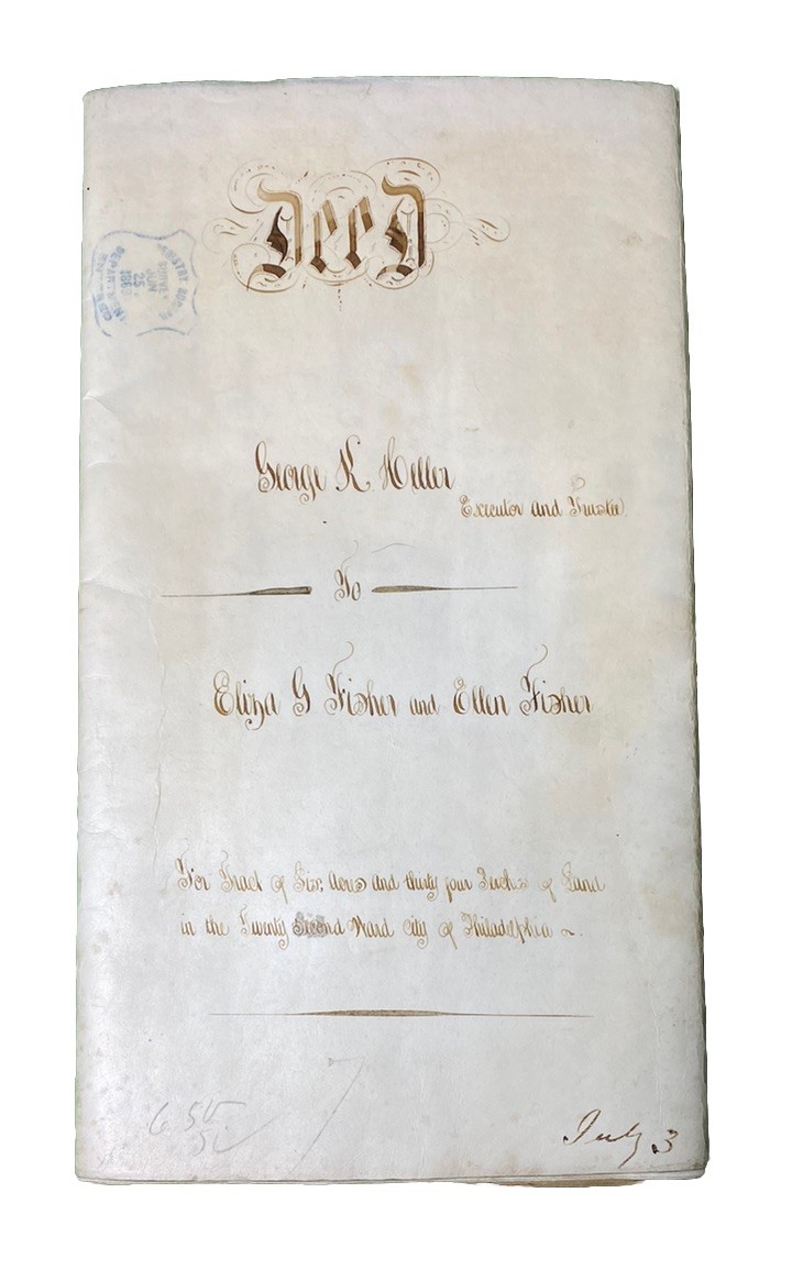 Philadelphia Pennsylvania PA Antique 1869 Unique 5pg Vellum Indenture Land Deed Philadelphia Pennsylvania PA Antique 1869 Unique 5pg Vellum Indenture Land Deed