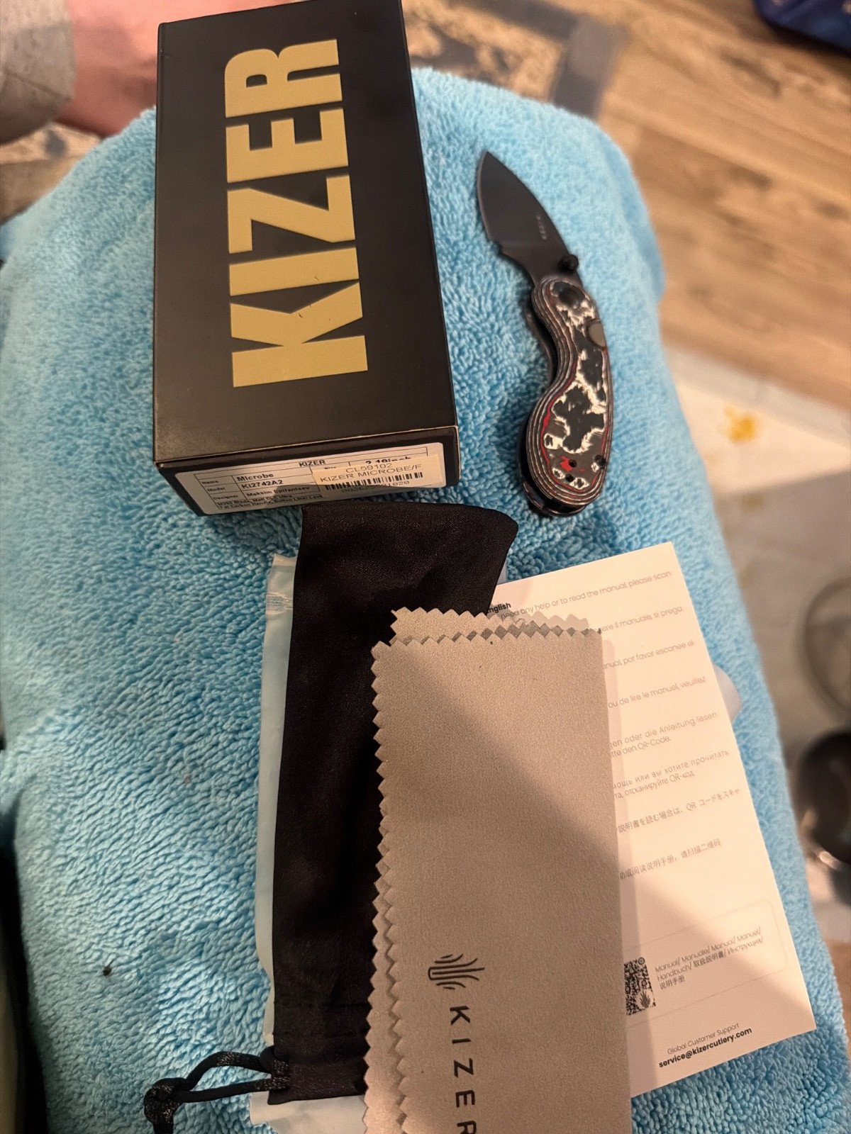 Kizer Microbe CARBON FIBER M390BLADE STEEL