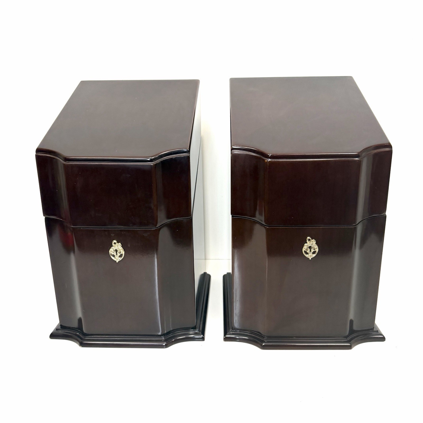 Vintage Federal Georgian Style Knife Box/ Chest / Letter Box Mahogany Inlay Pair