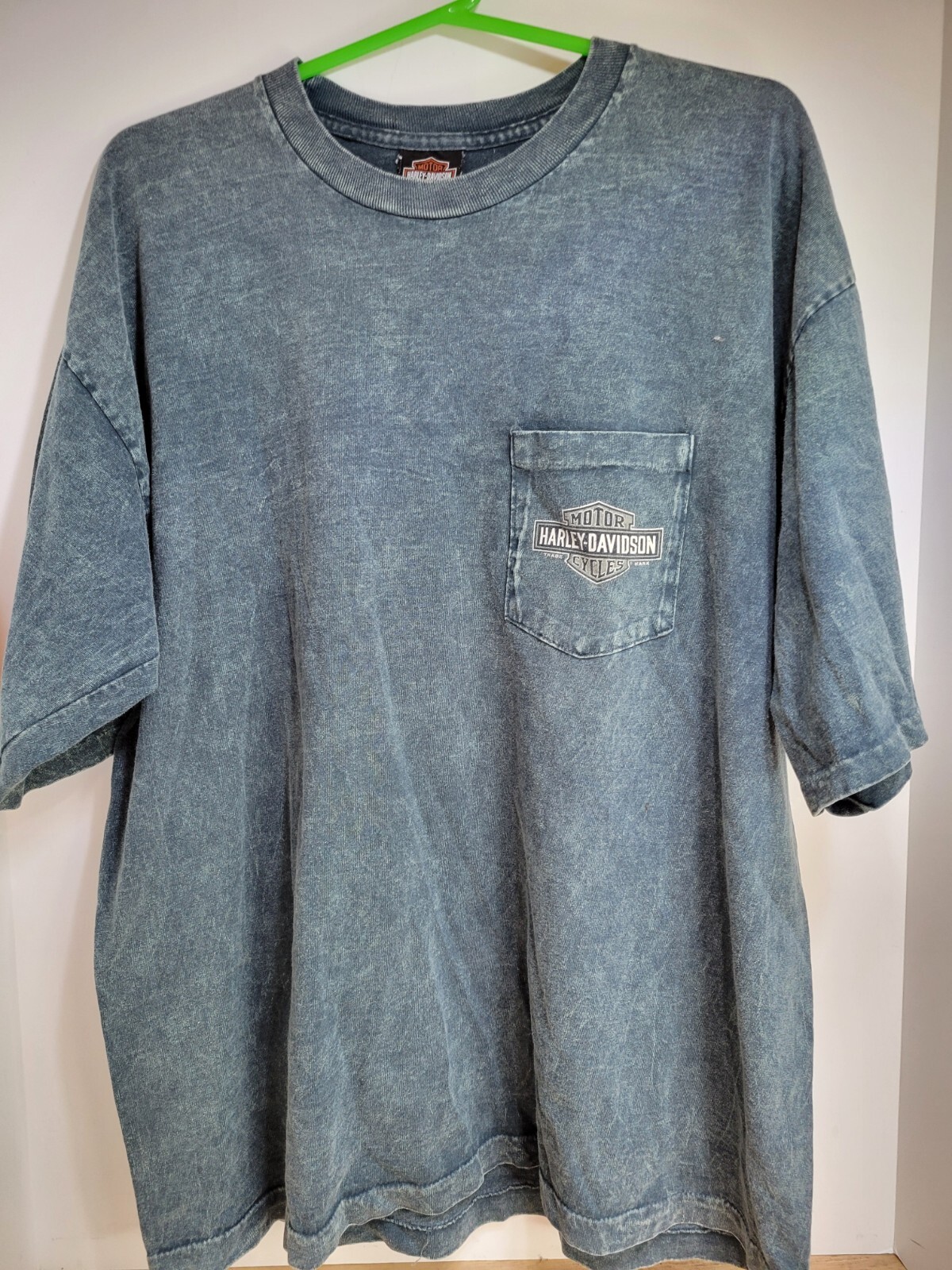 Harley Davidson Motorcycles Casper Wyoming Vintage Shirt Front Pocket XL