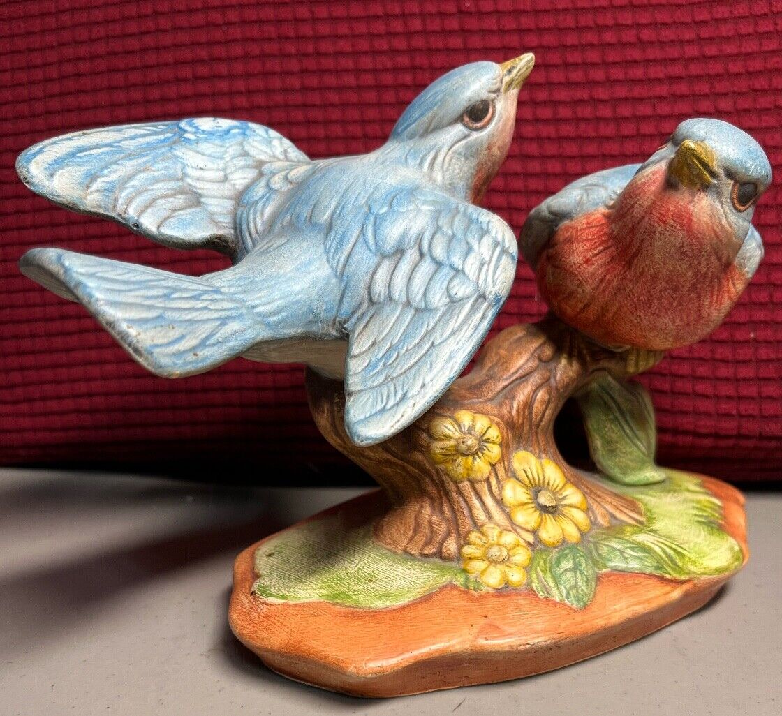Vintage Pair of Bluebirds Figurine