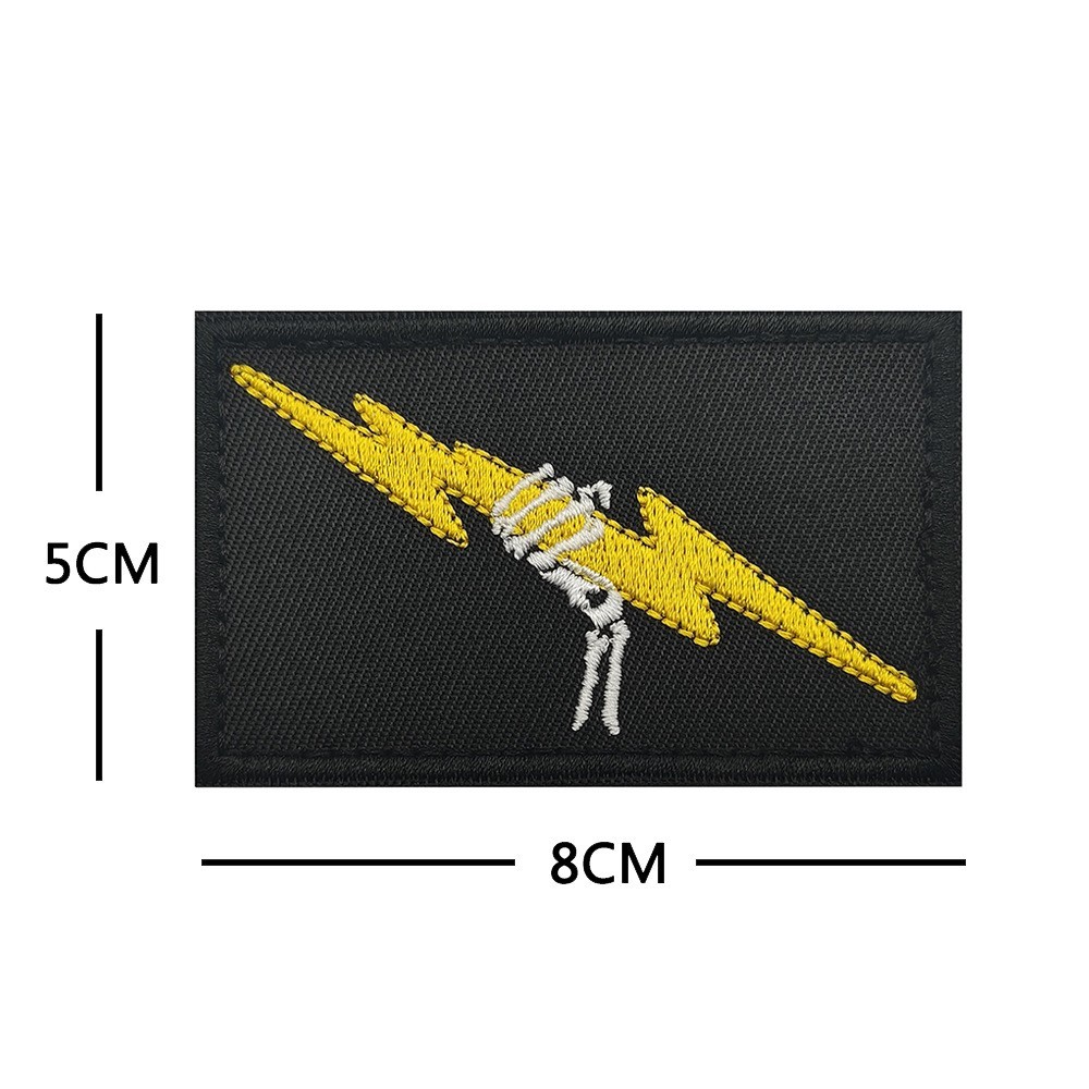 Black Canyon Yellow Lightning Embroidered Patch Tactical Morale Patch 3\