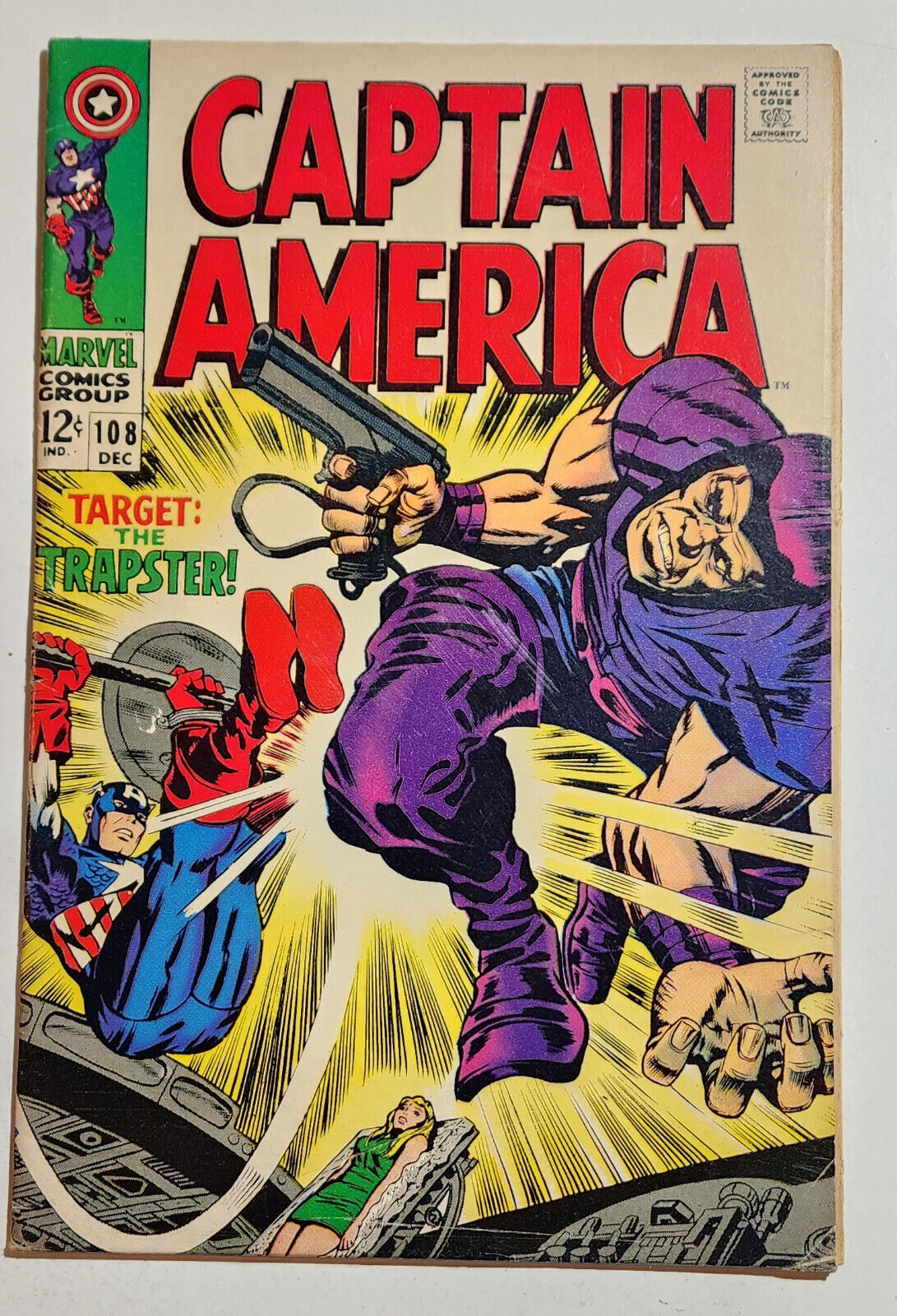 CAPTAIN AMERICA  #108 JACK KIRBY, TRAPSTER-  I combine shipping