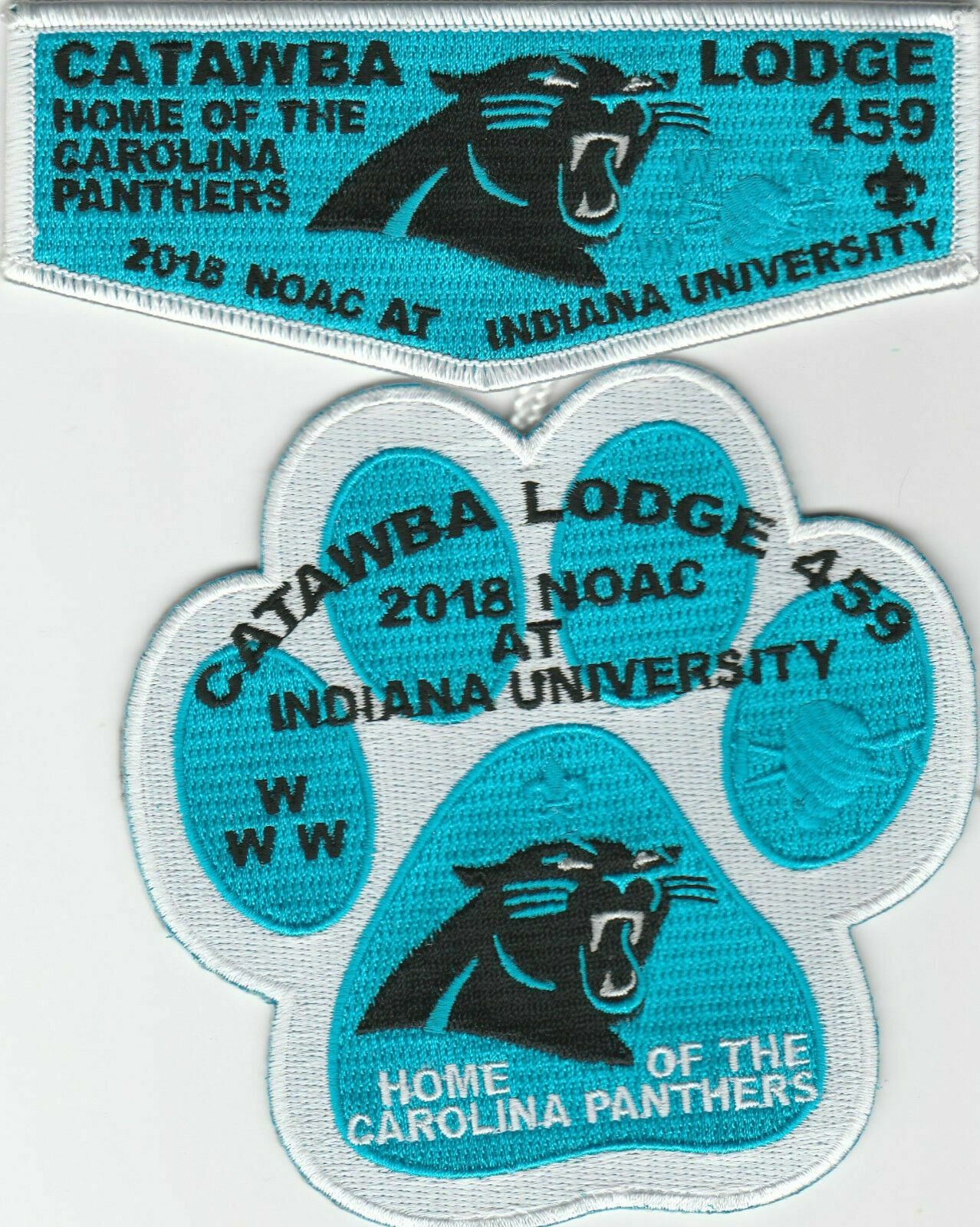 2018 NOAC OA Lodge 459 Catawba Flap Set Blu Carolina Panthers Mecklenburg County