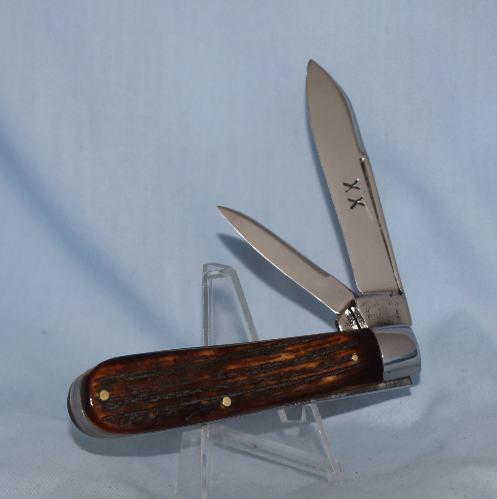 RARE VINTAGE CASE BROS LITTLE VALLEY NY STAG JACK KNIFE 1900-12 