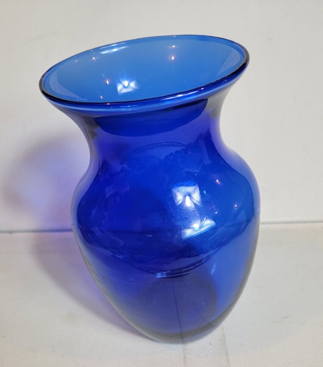 Vintage Colbalt Blue Large Flower Vase MCM VTG 8