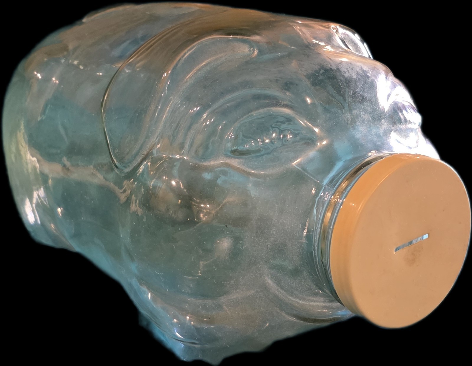 Libbey Clear Glass Pig Went To Market 5 Gallon Jar Piggy Large Size MINT
