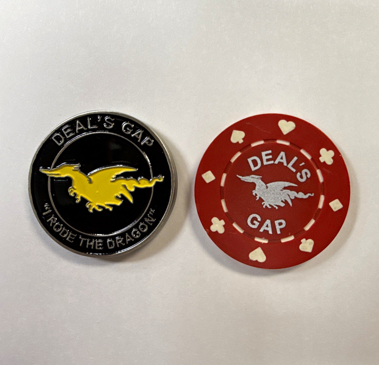 Deal’s Gap “Ride the Dragon” US 129 Collectible Poker Chips Lot of 2