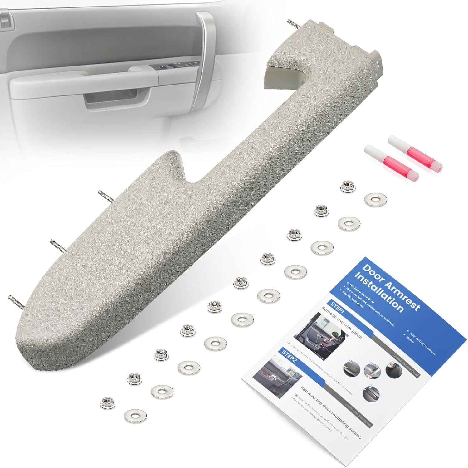 22818466 Front Driver Side Armrest Repair Kit Fit for Chevy Silverado & GMC Sier 22818466 Front Driver Side Armrest Repair Kit Fit for Chevy Silverado & GMC Sier
