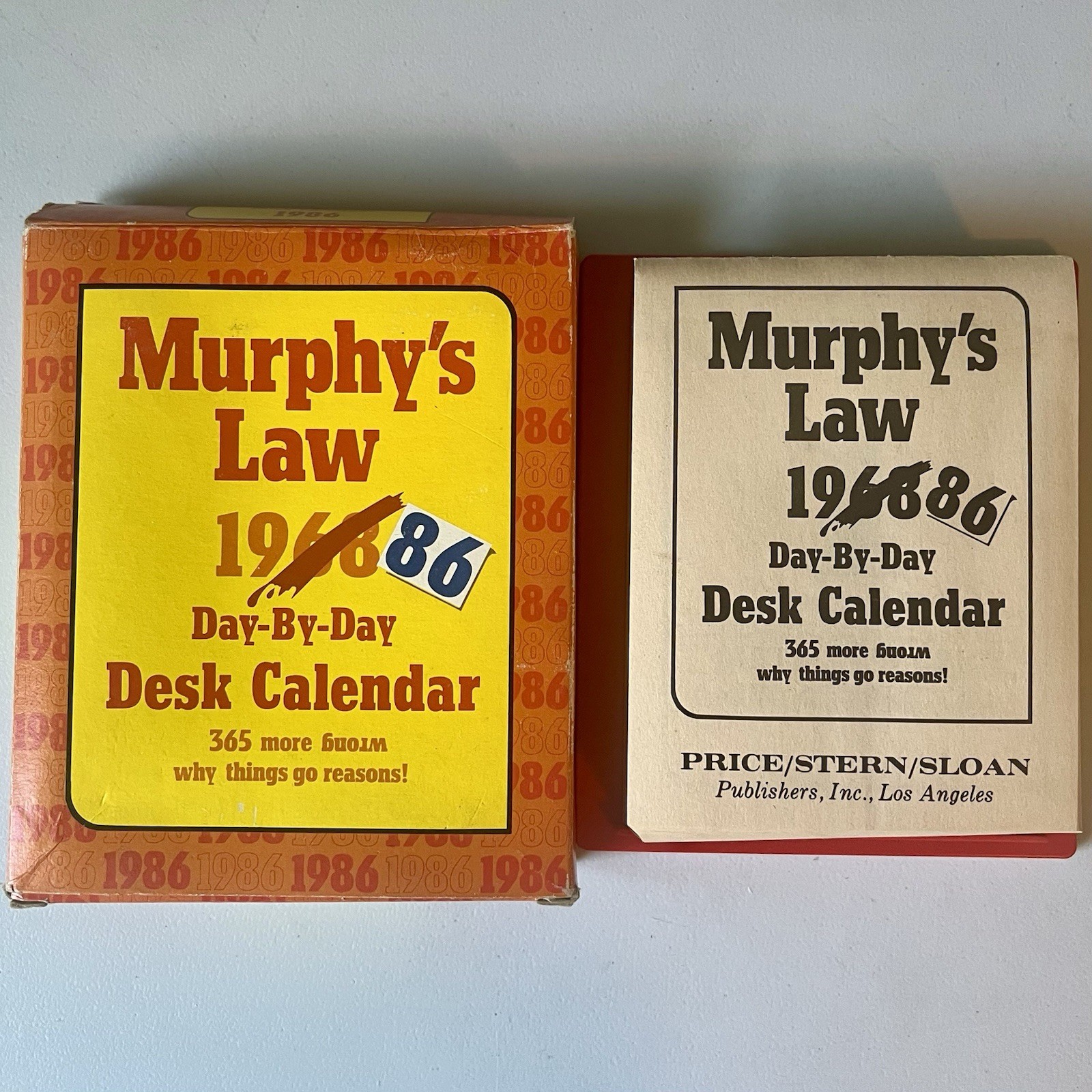 Murphy’s Law 1986 Desk Calendar Day By Day Unused Arthur Block 2031 Compatible