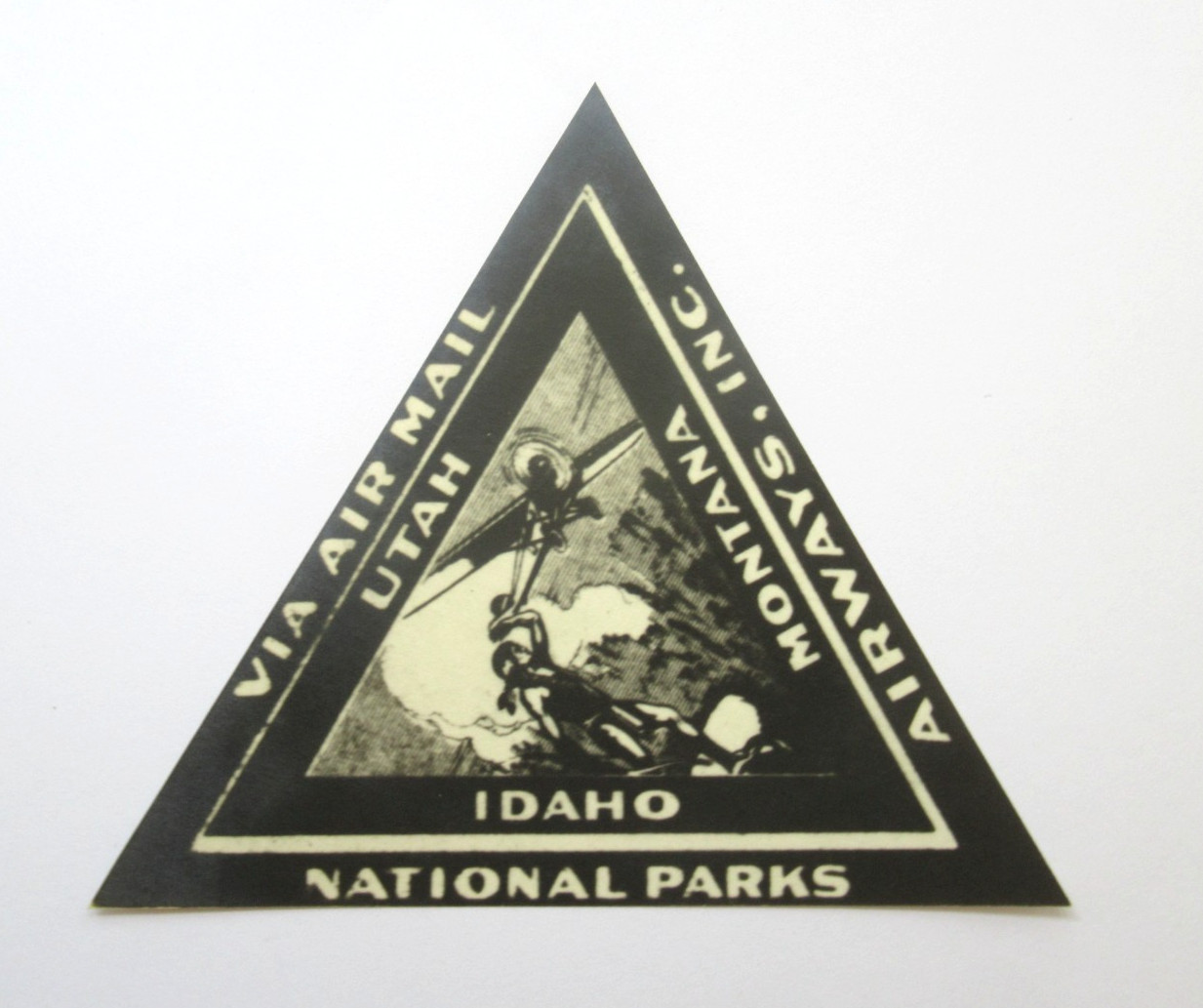 Vintage National Parks Airways Luggage Label Utah Idaho Montana Air Mail NPA Vintage National Parks Airways Luggage Label Utah Idaho Montana Air Mail NPA