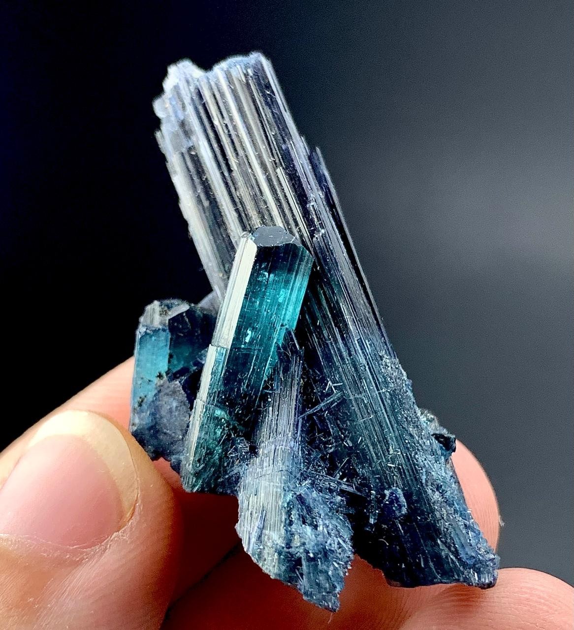 53 Carat Indicolite Tourmaline Crystal Specimen From Afghanistan 