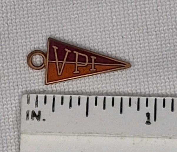 Vintage Virginia Tech Polytechnic Institute VT Hokies Pennant Charm Vintage Virginia Tech Polytechnic Institute VT Hokies Pennant Charm