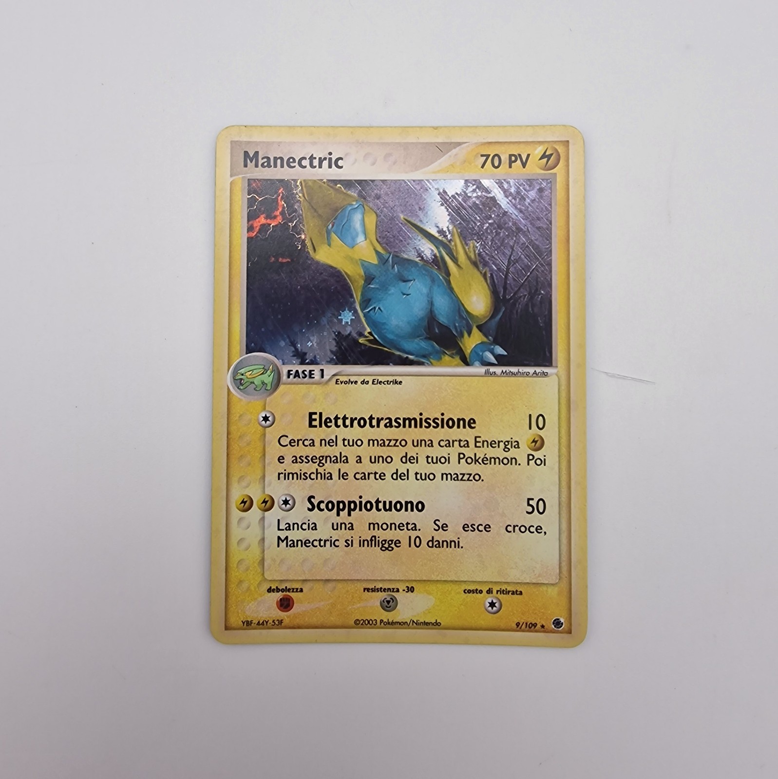 Manectric Holo 9/109 Original ITA Ex Ruby & Sapphire Vintage Near Mint Pokemon