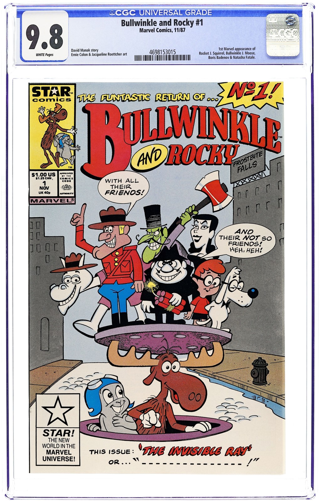 Bullwinkle and Rocky #1 CGC 9.8 1987 4698153015