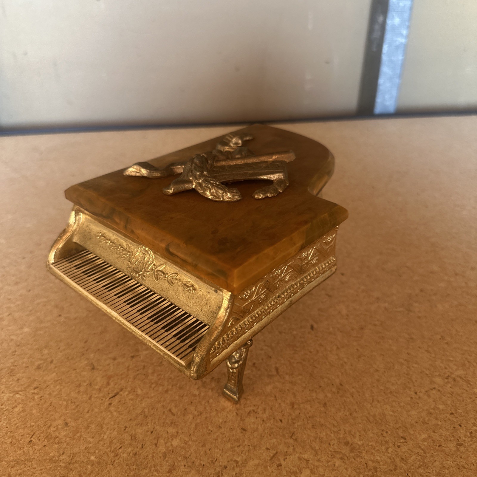 Vintage Thorens Grand Piano Music Box Melody of Love Swiss Movement Working