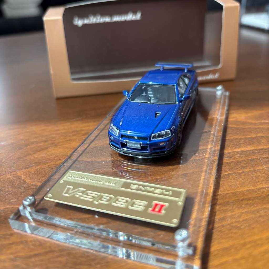 Ignition Model 1/64 Nissan Skyline GT-R BNR34 V-spec II Collector\'s Mini Car Ignition Model 1/64 Nissan Skyline GT-R BNR34 V-spec II Collector\'s Mini Car