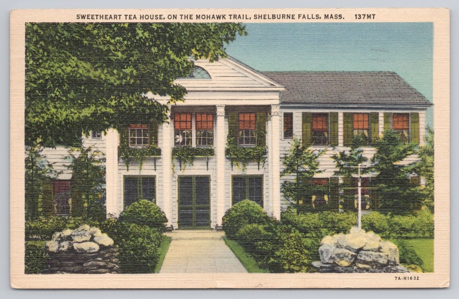 Sweetheart Tea House On The Mohawk Trail Shelburne Falls Massachusetts Postcard