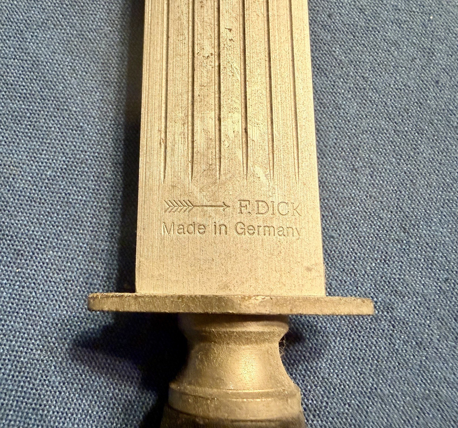 **Vintage German F. DICK 11” Multi-Cut Steel Knife Sharpener**