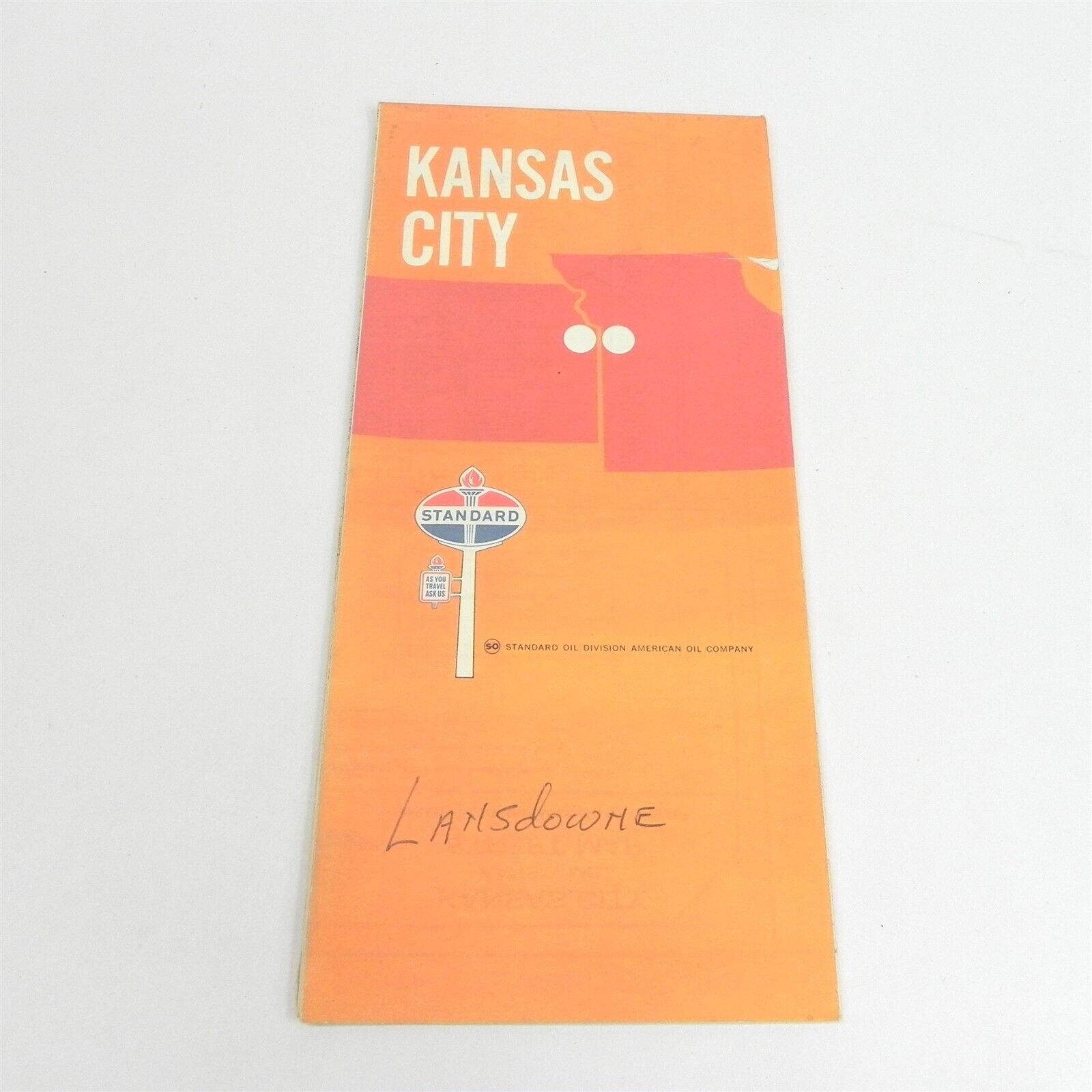 VINTAGE 1970 STANDARD OIL CO ROAD MAP OF KANSAS CITY TOURING GUIDE GAS PROMO 