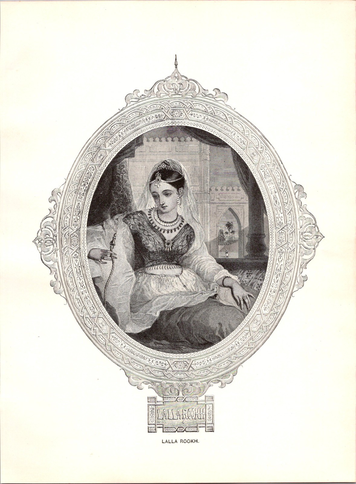 Moore\'s Lalla Rookh A De Valentine 1902 Book Plate Print TL16