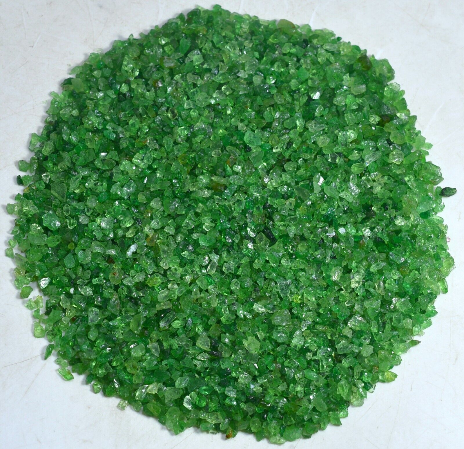 250 GM Ultra Rare Transparent Natural Green TSAVORITE GARNET Crystals Lot