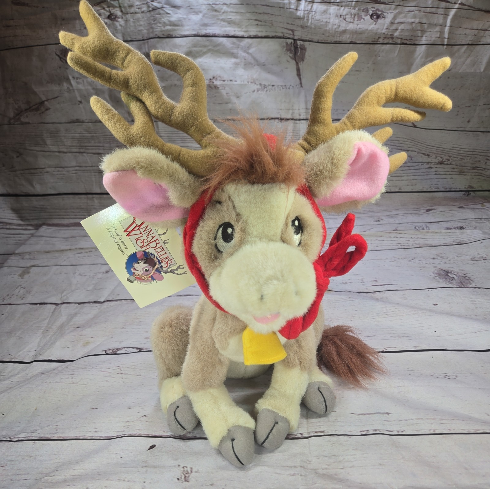 Vtg 1997 Annabelle's Wish Reindeer Plush 16”  Christmas Holiday Movie w/ Ear Tag